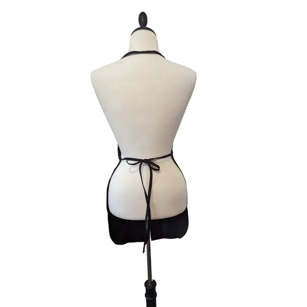 New Set of 4 Childs Apron with Pockets Black